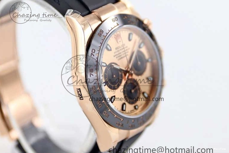 MiroTime 0209 WrinkleFree Daytona 116515 RG TWF 1:1 Best Edition 904L Steel RG Black Dial on Oysterflex Strap A 2417